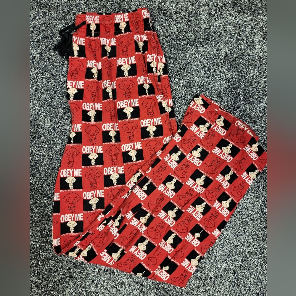 FAMILY GUY Stewie "Obey Me" pajama pants